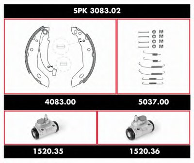 Комплект тормозов, барабанный тормозной механизм Super Precision Kit REMSA купить