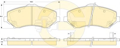 Комплект тормозных колодок, дисковый тормоз GIRLING купить