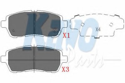 Комплект тормозных колодок, дисковый тормоз KAVO PARTS купить