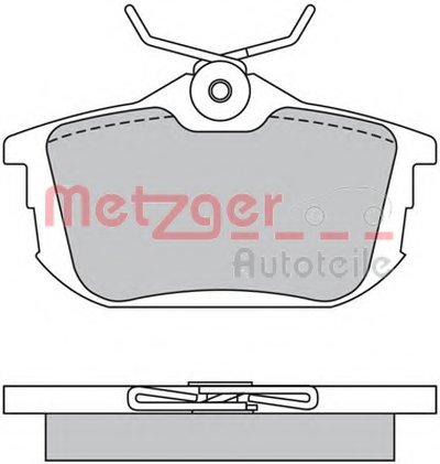 Комплект тормозных колодок, дисковый тормоз METZGER купить