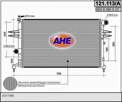 Радиатор, охлаждение двигателя AHE купить