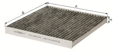 Фильтр, воздух во внутренном пространстве Cabin filter (Charcoal) for SSANG YONG GOODWILL купить