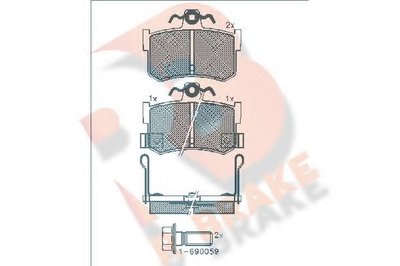 Комплект тормозных колодок, дисковый тормоз R BRAKE купить