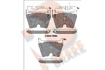 Комплект тормозных колодок, дисковый тормоз R BRAKE купить