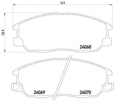 KLOCKI HAM. KIA P. SORENTO 2,4-3,5 V6 02- MODEL USA 149 X 58,9 X 17,3