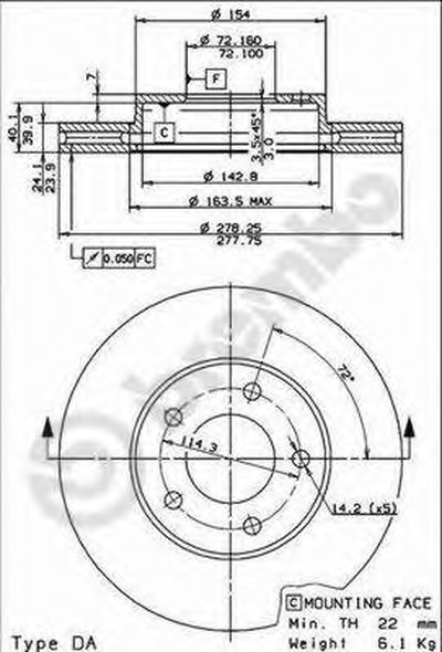 Тормозной диск COATED DISC LINE BREMBO купить