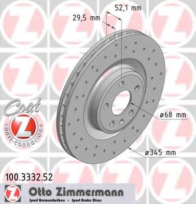 Тормозной диск SPORT BRAKE DISC COAT Z ZIMMERMANN купить