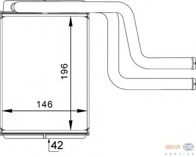 Теплообменник, отопление салона BEHR HELLA SERVICE купить