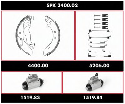 Комплект тормозов, барабанный тормозной механизм Super Precision Kit REMSA купить