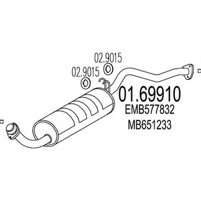 Глушитель выхлопных газов конечный MTS купить