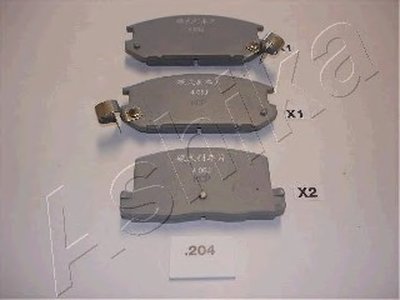 Комплект тормозных колодок, дисковый тормоз (пр-во ASHIKA)