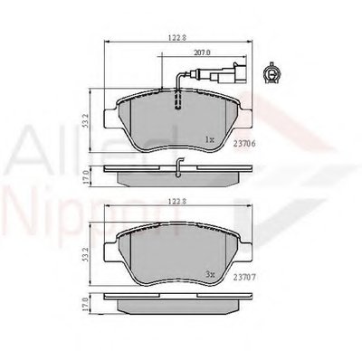 Комплект тормозных колодок, дисковый тормоз ANL Braking COMLINE купить