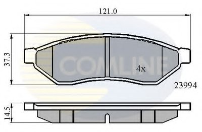 CBP01190 Comline - Гальмівні колодки до дисків
