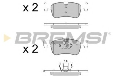 Колодки тормозные передние BMW 1 (F20/F21)/2 (F22/)F23/F87)