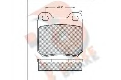 Комплект тормозных колодок, дисковый тормоз R BRAKE купить