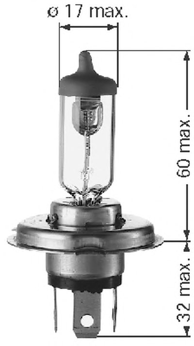 Лампа розжарювання основна фара H4 12V