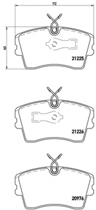 Комплект тормозных колодок, дисковый тормоз BREMBO купить