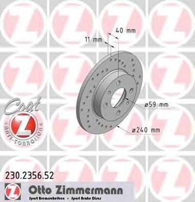 Тормозной диск SPORT BRAKE DISC COAT Z ZIMMERMANN купить