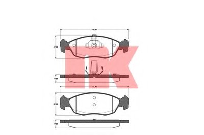 Комплект тормозных колодок, дисковый тормоз NK купить