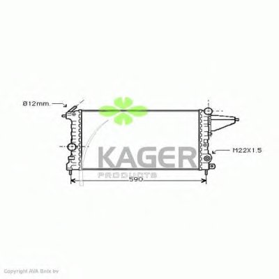 Радиатор, охлаждение двигателя KAGER купить