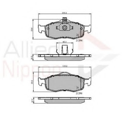 Комплект тормозных колодок, дисковый тормоз ANL Braking COMLINE купить