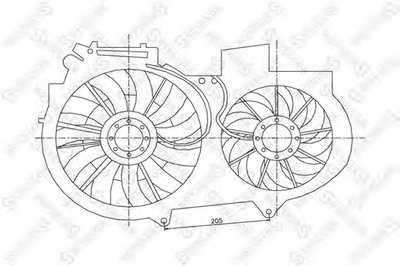 Вентилятор, охлаждение двигателя STELLOX купить