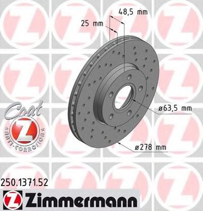 Тормозной диск SPORT BRAKE DISC COAT Z ZIMMERMANN купить