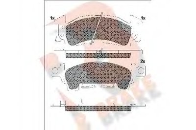 Комплект тормозных колодок, дисковый тормоз R BRAKE купить