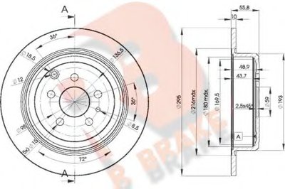 Тормозной диск R BRAKE купить