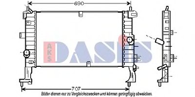 Радиатор, охлаждение двигателя AKS DASIS купить