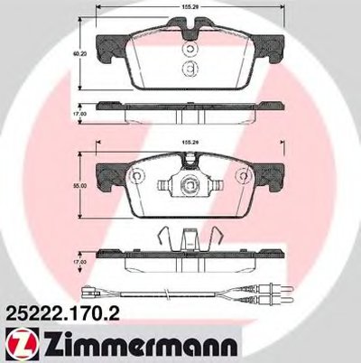 Комплект тормозных колодок, дисковый тормоз ZIMMERMANN купить