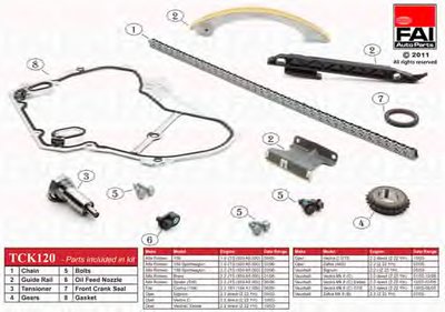 Комплект цепи привода распредвала FAI AutoParts купить