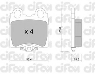 Комплект тормозных колодок, дисковый тормоз CIFAM купить