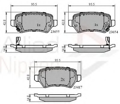 Комплект тормозных колодок, дисковый тормоз ANL Braking COMLINE купить