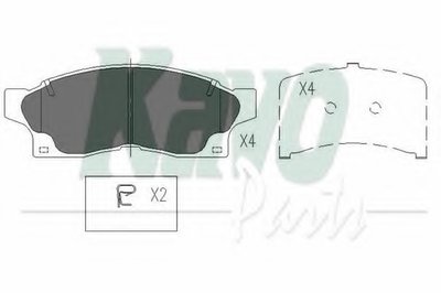 Комплект тормозных колодок, дисковый тормоз KAVO PARTS купить