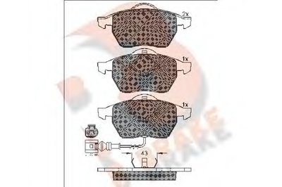 Комплект тормозных колодок, дисковый тормоз R BRAKE купить