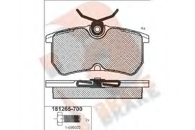 Комплект тормозных колодок, дисковый тормоз R BRAKE купить