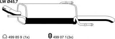 Глушитель выхлопных газов конечный ERNST купить