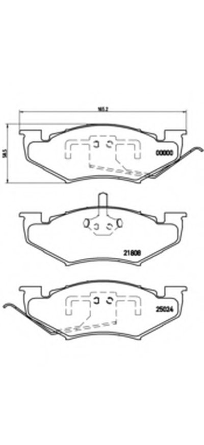 Комплект тормозных колодок, дисковый тормоз BREMBO купить