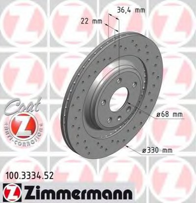 Тормозной диск SPORT BRAKE DISC COAT Z ZIMMERMANN купить