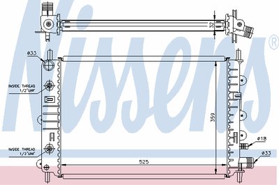 Радиатор, охлаждение двигателя NISSENS купить
