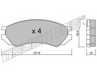 Комплект тормозных колодок, дисковый тормоз TRUSTING купить