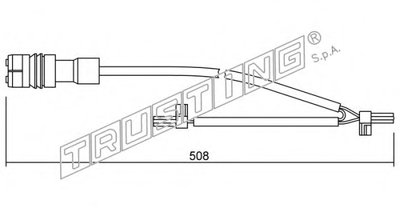 Сигнализатор, износ тормозных колодок TRUSTING купить