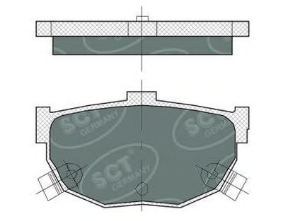 Комплект тормозных колодок, дисковый тормоз SCT Germany купить