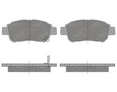 Комплект тормозных колодок, дисковый тормоз SCT Germany купить