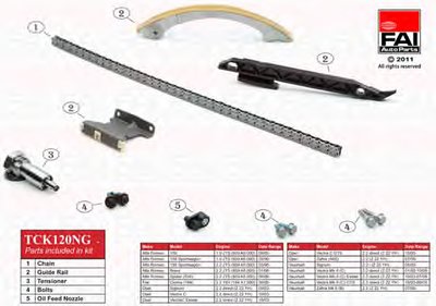 Комплект цепи привода распредвала FAI AutoParts купить