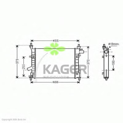 Радиатор, охлаждение двигателя KAGER купить