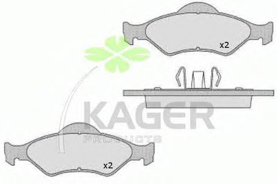 Комплект тормозных колодок, дисковый тормоз KAGER купить