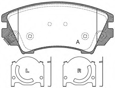 Комплект тормозных колодок, дисковый тормоз ADVANCE OPEN PARTS купить