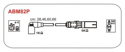 Провода зажигания (EPDM) Skoda OCTAVIA 1.6 (1Z3,1Z5) BGU,BSE,BSF,CCSA (пр-во Janmor)